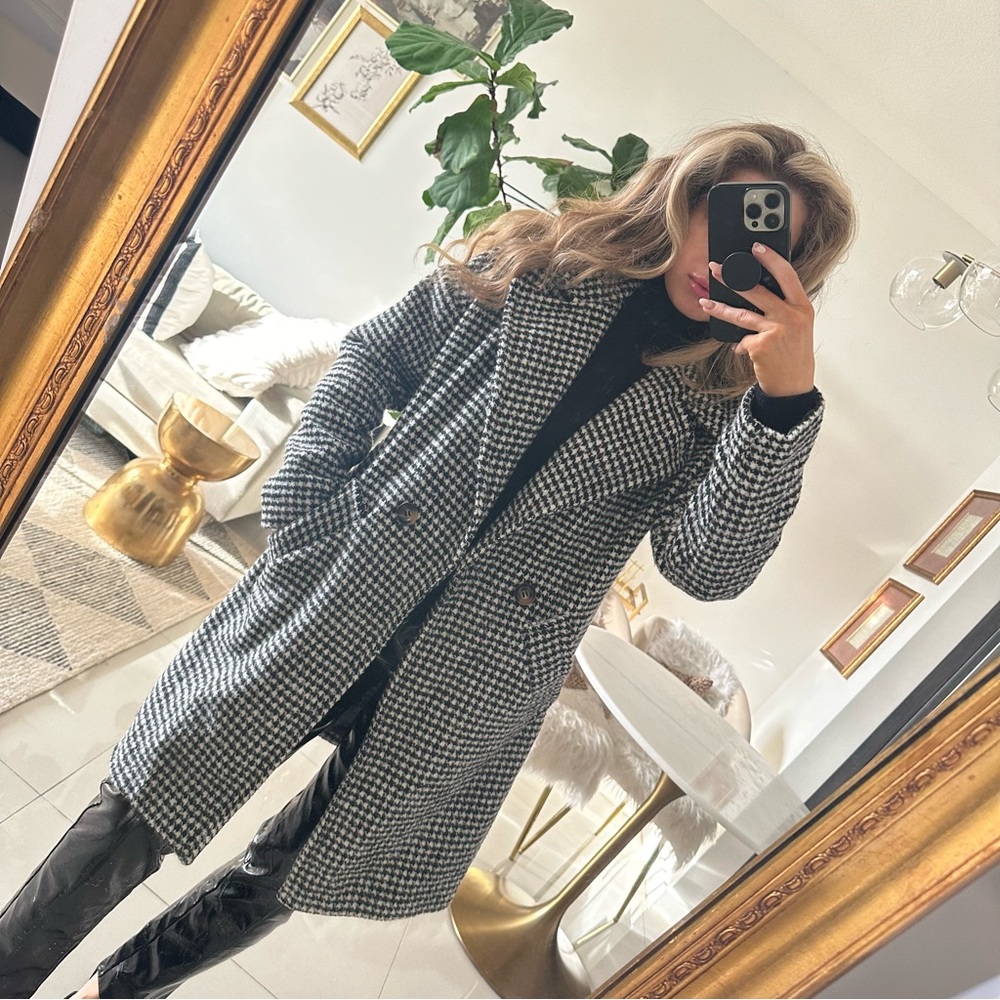 Boohoo Houndstooth Coat
